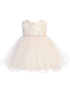 Baby Girls Multi Color Lace Bodice Rhinestone Wired Hem Flower Girl Dress 6M-24M - SophiasStyle.com